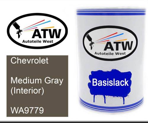 Chevrolet, Medium Gray (Interior), WA9779: 500ml Lackdose, von ATW Autoteile West.